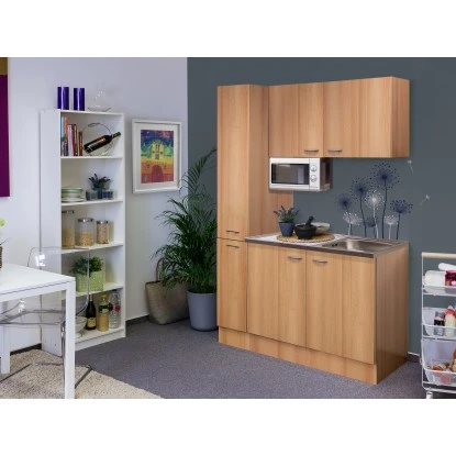 Flex-Well Singleküche 130 Cm Nano Buche 1 Flex-Well Singleküche 130 Cm Nano Buche