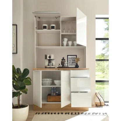 Respekta Buffet Zu Küchenzeile Marleen Artisan-Eiche Weiß 2 Respekta Buffet Zu Küchenzeile Marleen Artisan-Eiche Weiß – Bild 2