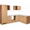 Flex-Well Classic Winkelküche Nano 280 Cm Ohne E-Geräte Buche Nachbildung