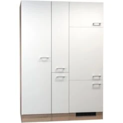 Flex-Well Classic Küchenerweiterung Florida 140 Cm Weiß-Sonoma Eiche Nachbildung -Küche Zu Hause Florida leichtePerspektive