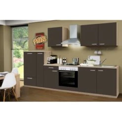 Menke Küchenzeile Classic 300 Cm Lava Melamin-Sonoma Eiche Nachbildung 6 Menke Küchenzeile Classic 300 Cm Lava Melamin-Sonoma Eiche Nachbildung -Küche Zu Hause enzeile Classic 300 Lava 2