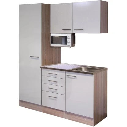 Flex-Well Singleküche 150 Cm Orlando Kaschmir Glanz-Sonome Eiche 2 Flex-Well Singleküche 150 Cm Orlando Kaschmir Glanz-Sonome Eiche – Bild 2