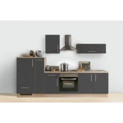 Menke Küchenzeile Premium 300 Cm Schiefer Matt-Sonoma Eiche Nachbildung -Küche Zu Hause o schiefer varia haenger 2