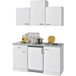 Flex-Well Classic Küchenzeile Wito 150 Cm Weiß -Küche Zu Hause singlekuechenblock150cm 2