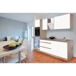 Respekta Küchenzeile GLRP270HESWM Grifflos 270 Cm Weiß Matt-Sonoma Eiche 33 Respekta Küchenzeile GLRP270HESWM Grifflos 270 Cm Weiß Matt-Sonoma Eiche -Küche Zu Hause uechenzeile GLRP270HESWM 2